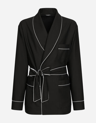 Dolce & Gabbana Wool robe Black G2TQ4TFU2SB