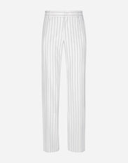 Dolce & Gabbana Straight-leg pinstripe pants Beige GY6GMTGH145