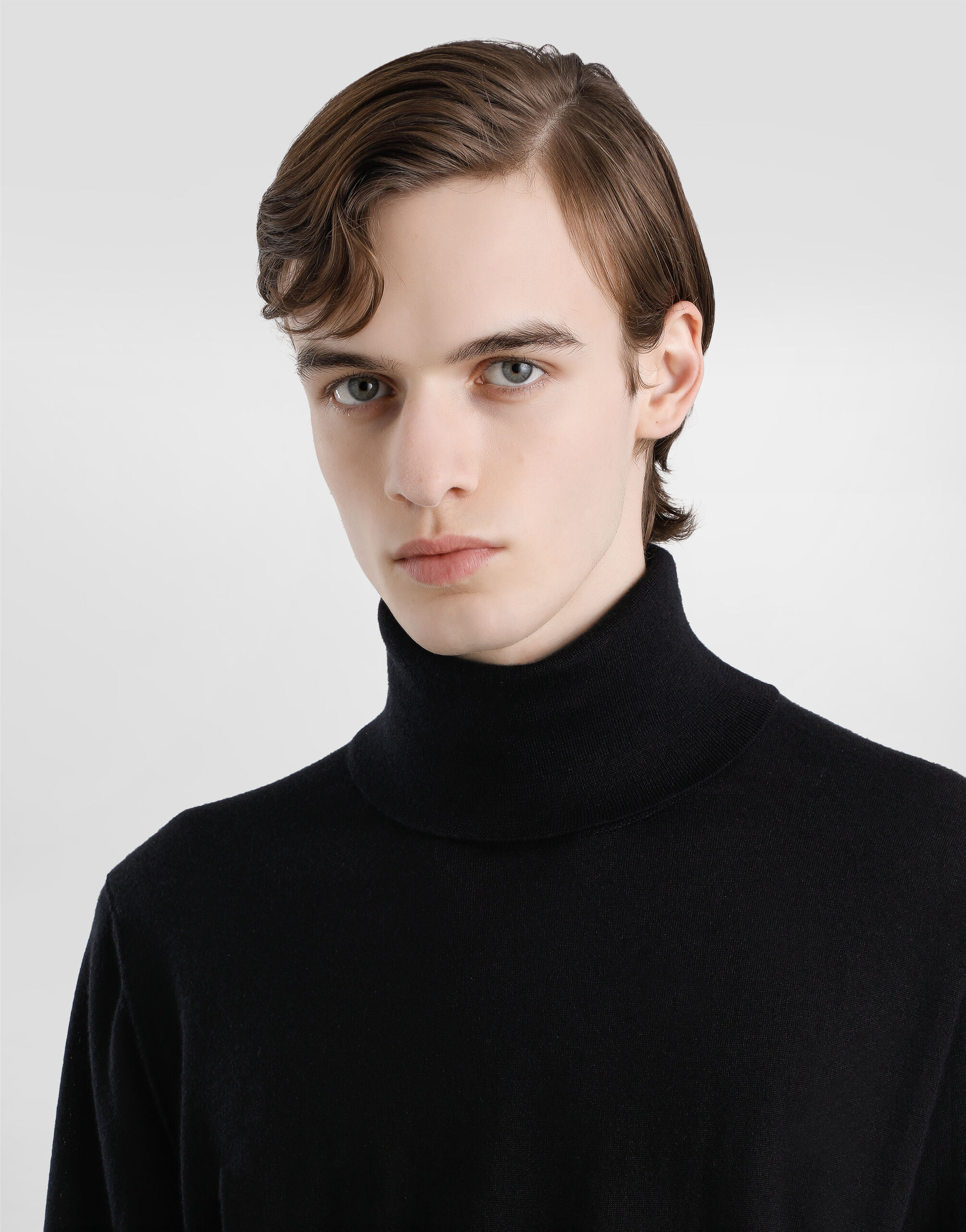 Cashmere turtleneck pullover in Black for Men | Dolce&Gabbana®