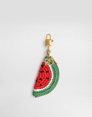 Dolce & Gabbana Raffia charm key ring Multicolor BI3504A0712