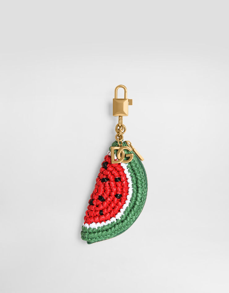 Dolce & Gabbana Raffia charm key ring Multicolor BI3504A0712