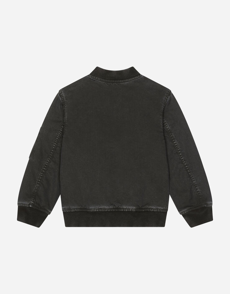 Dolce & Gabbana Garment-dyed stretch cotton bomber jacket Black L42B52LY069