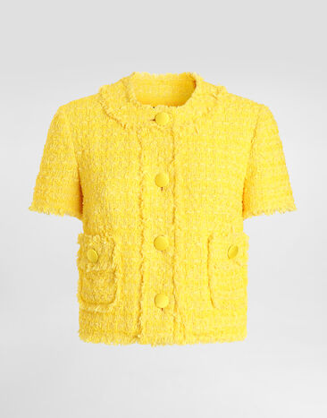 Dolce & Gabbana Tweed jacket Yellow F2JBLTHJMRM