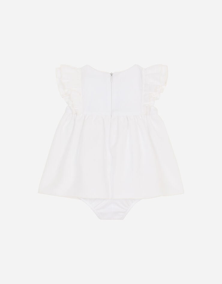 Dolce & Gabbana Short jersey and piqué dress White L22DY0G7BNE