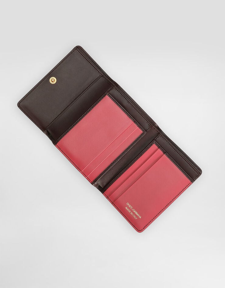 Dolce & Gabbana DG 徽标小牛皮钱包 枣红 BI3338A9M75