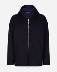 Dolce & Gabbana Hooded cashmere jacket Blue G9ARNTFUM7U