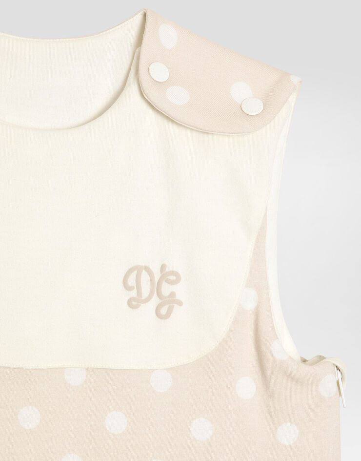 Dolce & Gabbana NewbornJerseybaby nest with polka dots and Dolce&Gabbana print Multicolor LNJAH6G7PJF