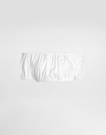 Dolce & Gabbana Bardot-Top aus Baumwolle Weiss F755RTFU61A