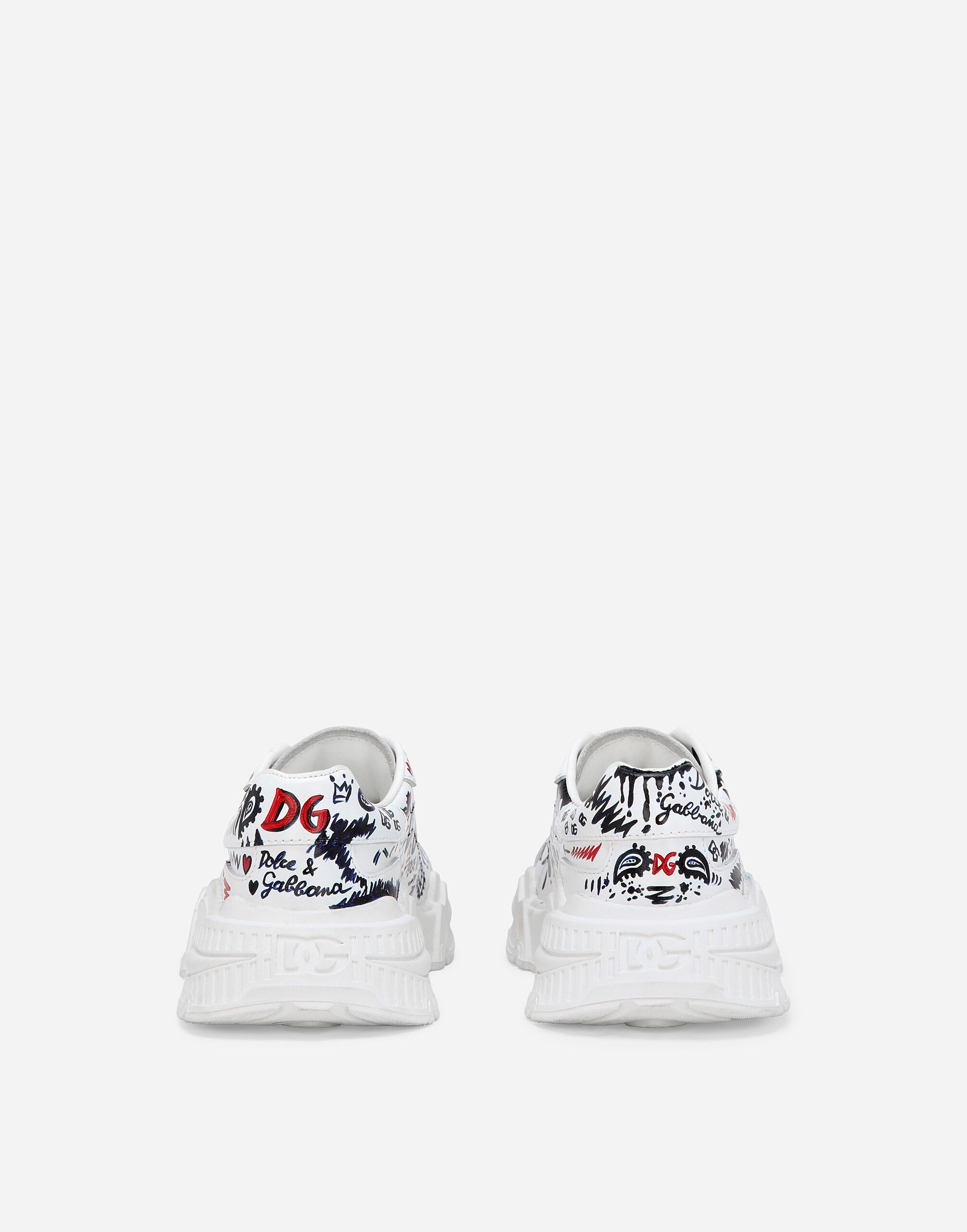 Calfskin Daymaster sneakers with graffiti print in
