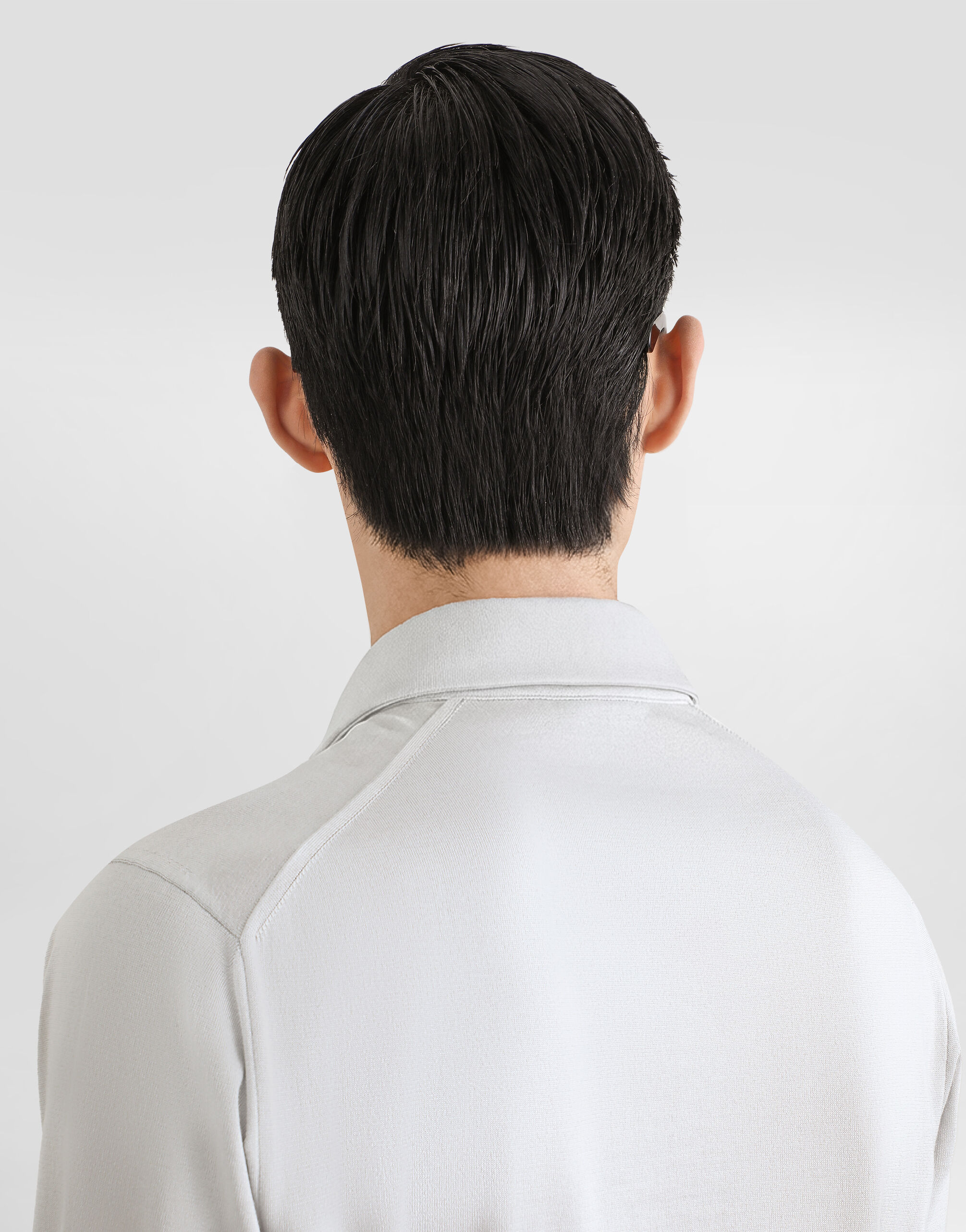 Silk polo shirt