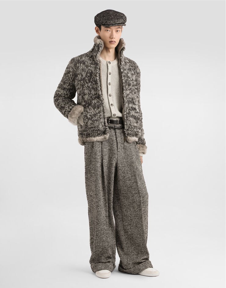 Dolce & Gabbana Hose aus einem gesprenkelten Wollmischgewebe  Multicolor GP16OTFMZAJ