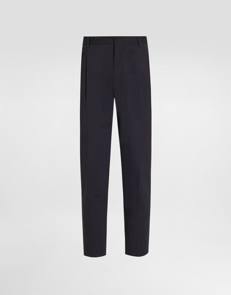 Dolce & Gabbana Wool canvas trousers Blue GY6UETFUBFT