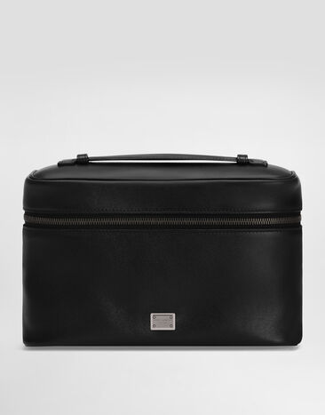 Dolce & Gabbana Calfskin nappa leather toiletry bag Bordeaux BM2445A8034