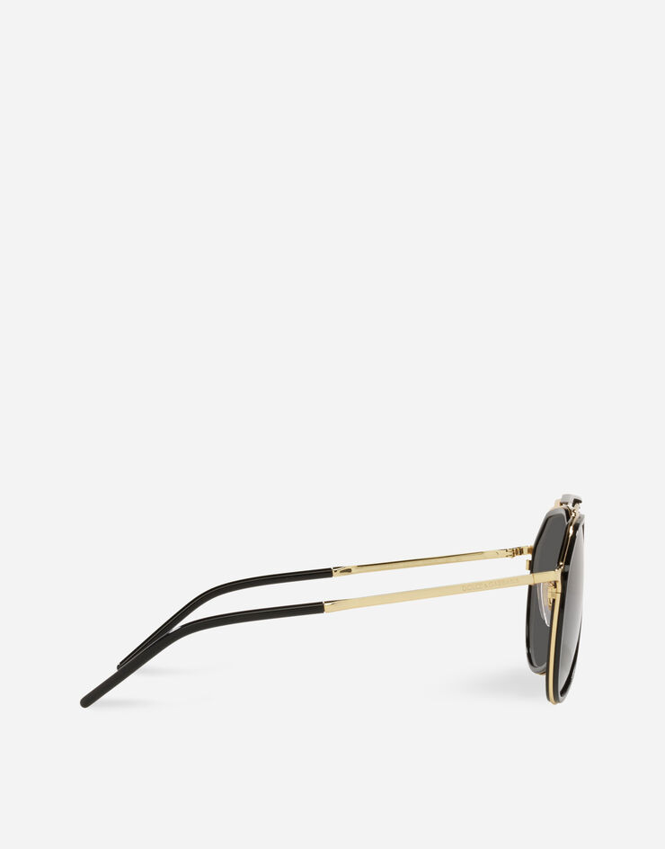 Dolce & Gabbana Gafas de sol Madison Oro y negro brillante VG2277VM287