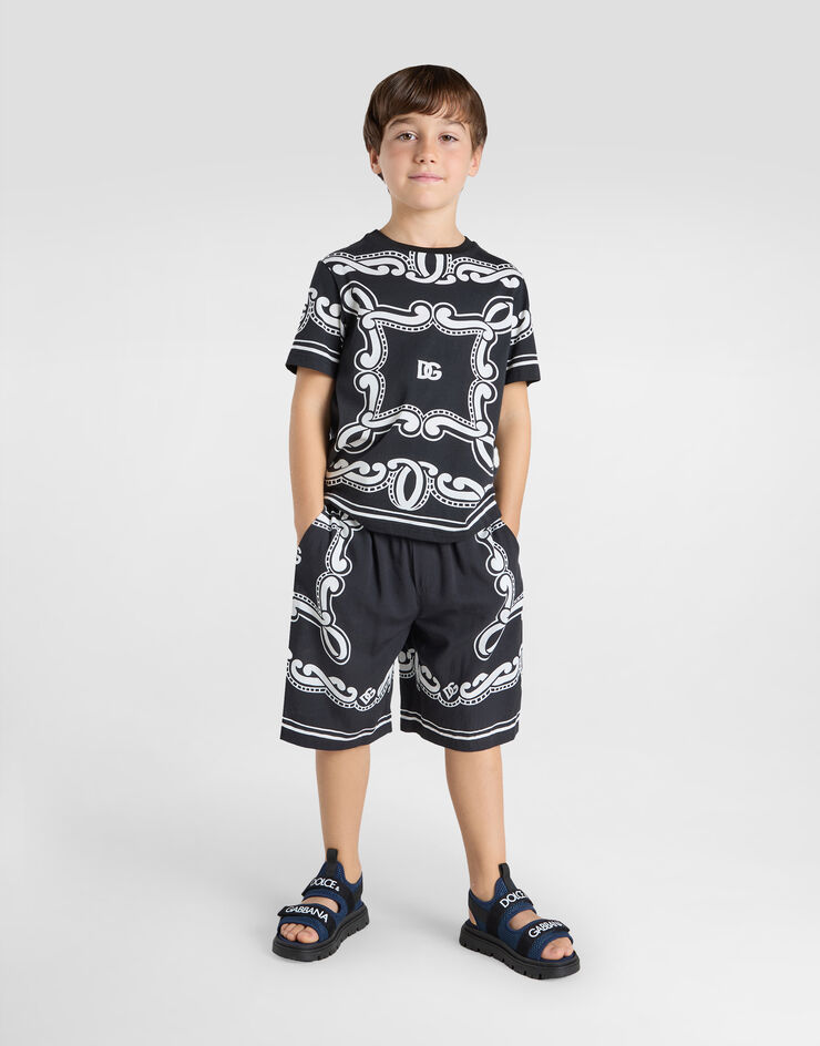 Dolce & Gabbana Camiseta de punto con estampado Bandana Imprima L4JTHUII7FY