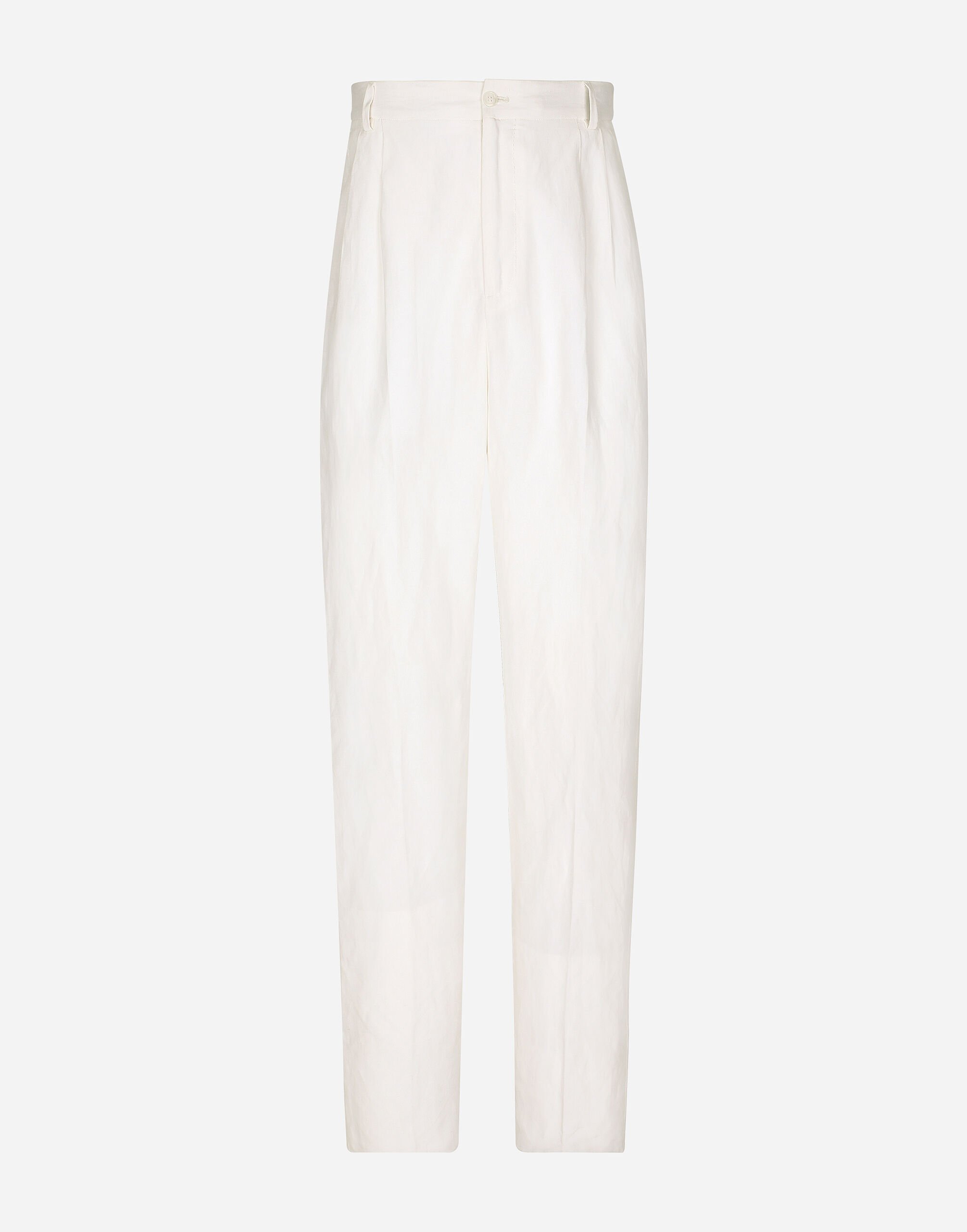 Dolce & Gabbana Tailored linen and silk pants Multicolor G2SJ2TFU4KJ