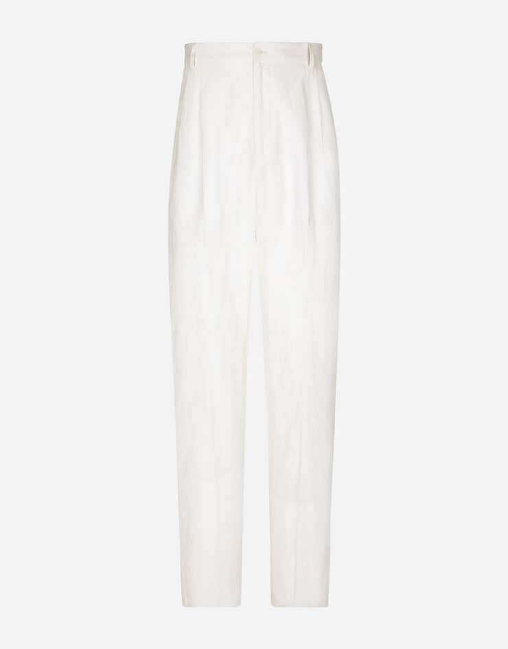 Dolce & Gabbana Tailored linen and silk pants White GV1CXTFUTAZ