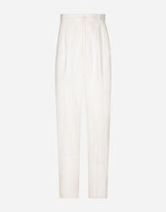 Dolce & Gabbana Tailored linen and silk pants Multicolor G2SJ2TFU4KJ