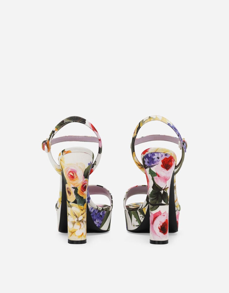 Dolce & Gabbana Gabardine platform sandals Print CR1686AS817