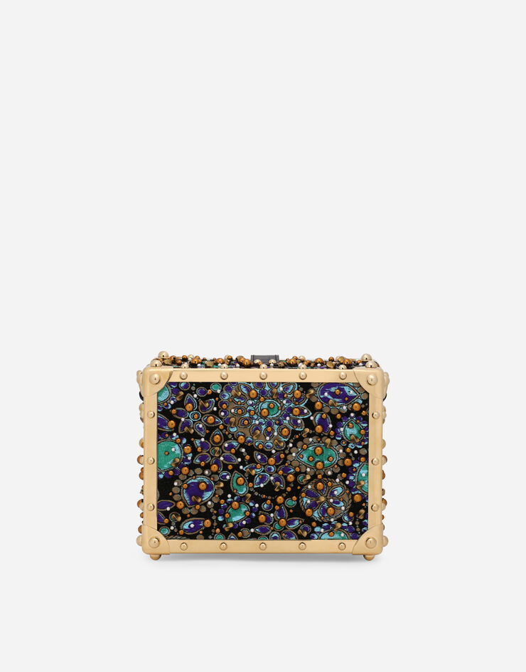 Dolce & Gabbana Borsa Dolce Box in tessuto jacquard con ricami Multicolore BB7165AY583