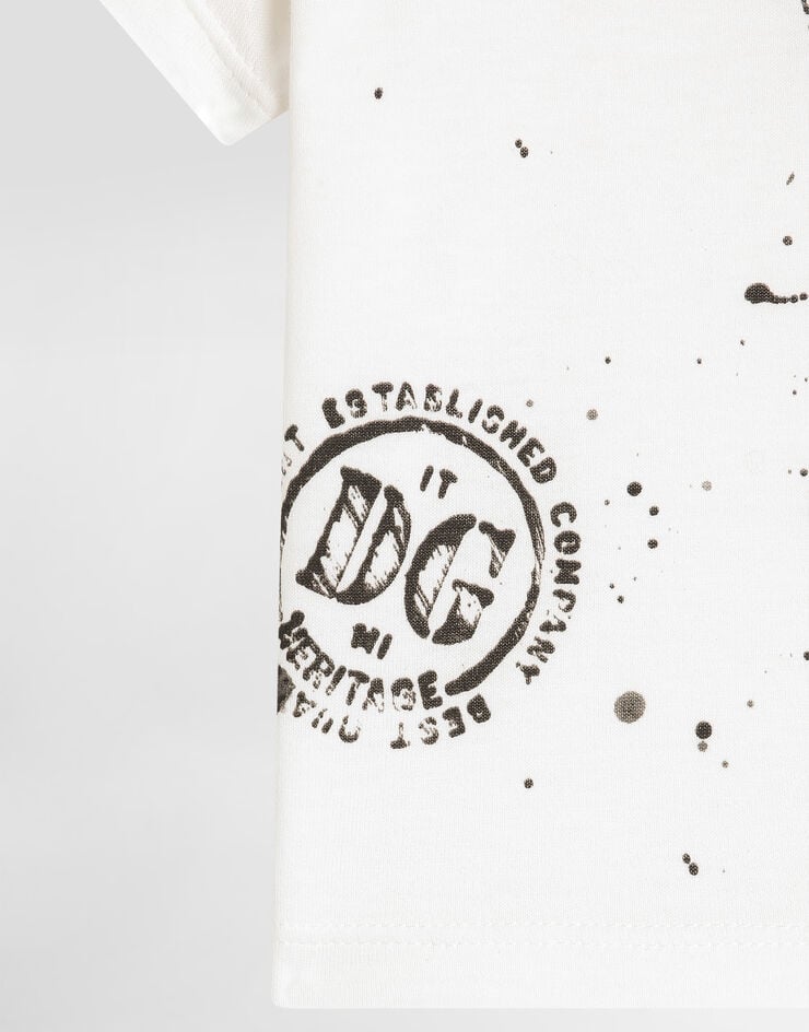 Dolce & Gabbana Jersey t-shirt with print White L1JTEYG7PZC