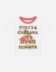 Dolce & Gabbana T-shirt in jersey stampa arance e limoni e logo Dolce&Gabbana Stampa L23DI5HS5Q9