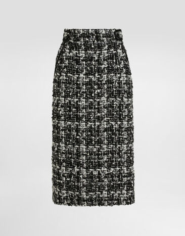 Dolce & Gabbana Wool blend check skirt Multicolor F4C6ZTFQZAF