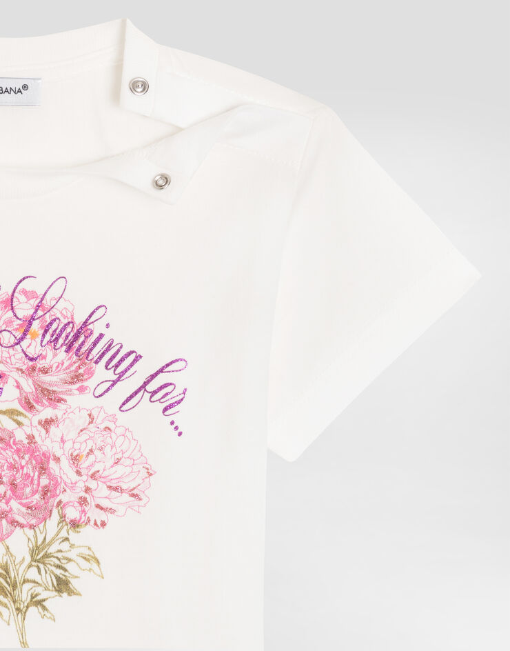 Dolce & Gabbana Jersey t-shirt with embroidery White L2JTITG7Q3M