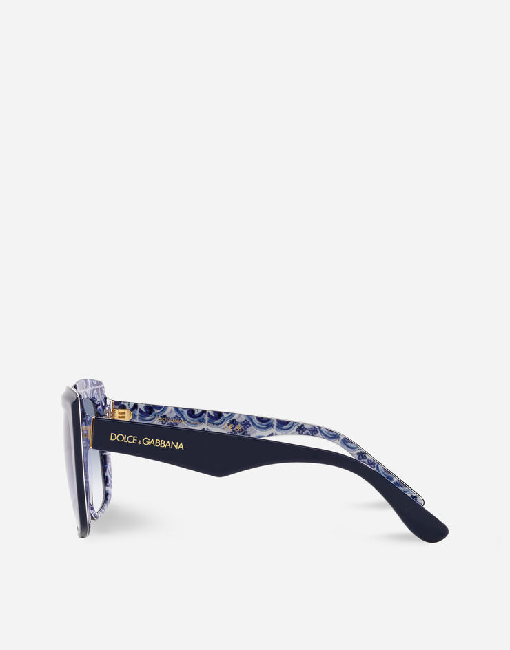 Dolce & Gabbana New Print 太阳镜 蓝色与马约利卡印花 VG4414VP419