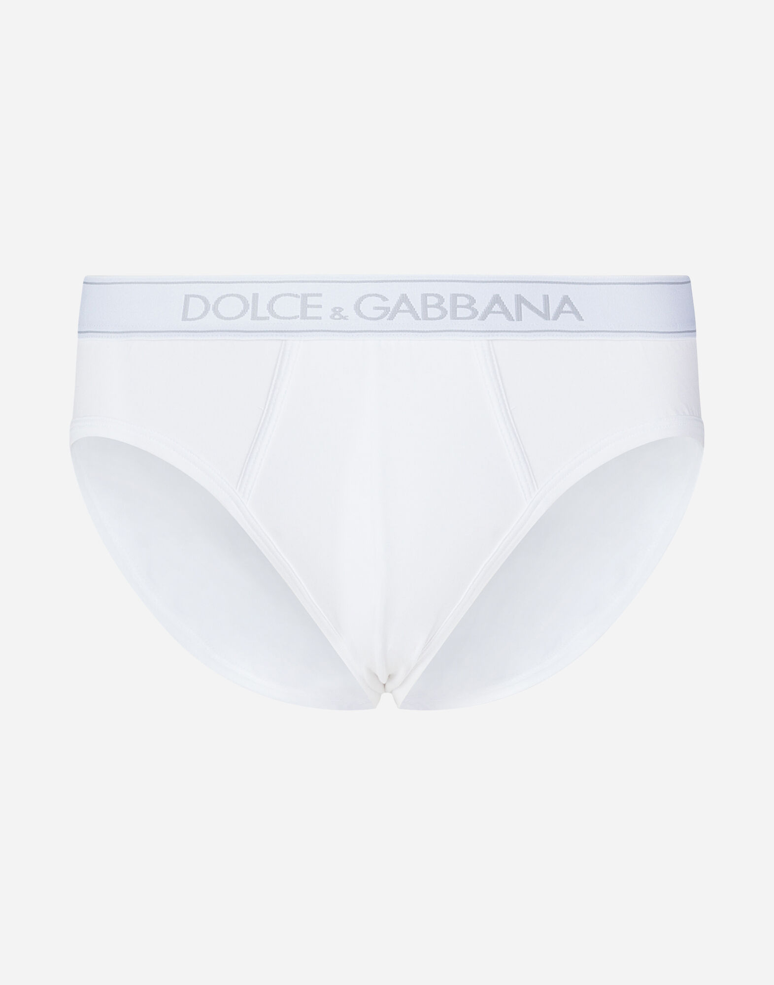 Dolce & Gabbana Logo Waist Mid-Rise ブリーフ Mid-rise briefs in two-way stretch cotton jersey