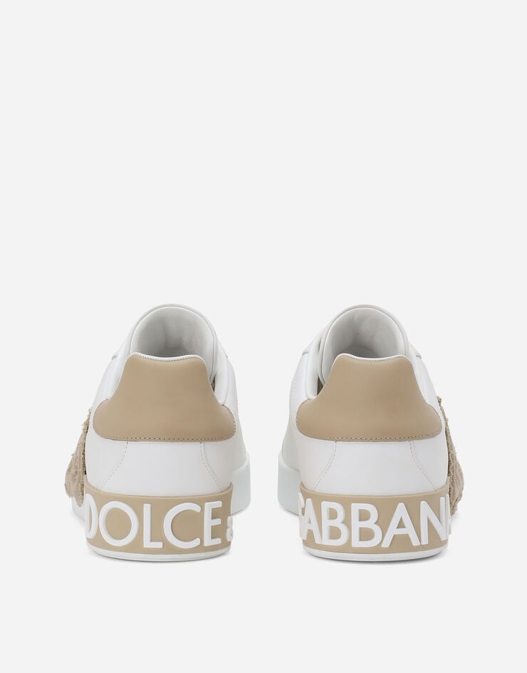Dolce & Gabbana سنيكرز بورتوفينو من جلد عجل أبيض CS1772AT390