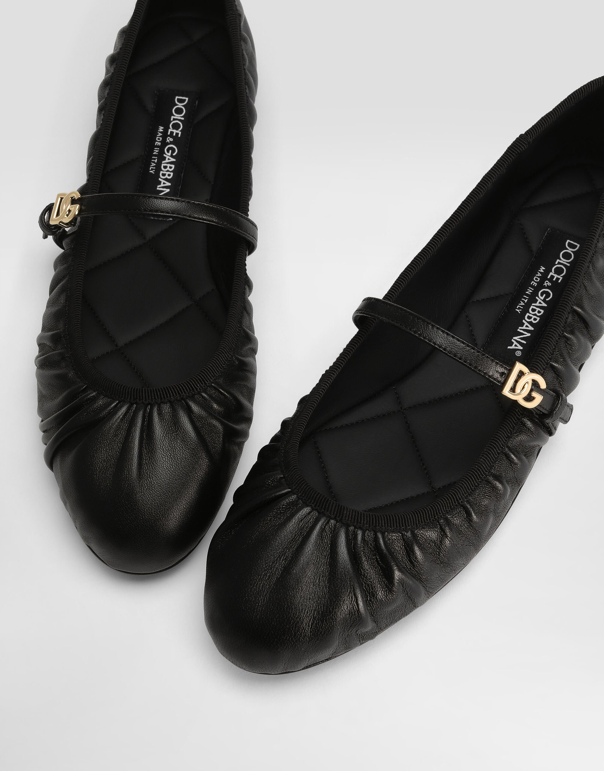 【関税込み】dolce & gabbana VALLY' BALLET FLATS Nappa leather ballet flats in Black for Women