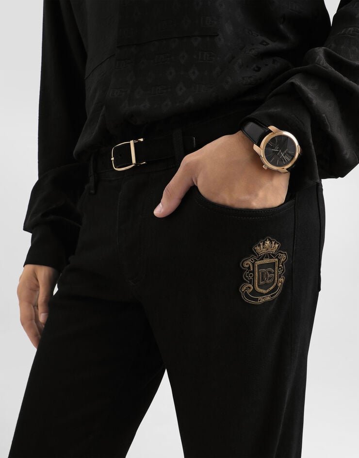 Dolce & Gabbana Jeanshose mit Patch Multicolor GY07CZG8OW3