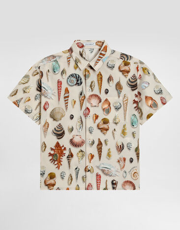 Dolce & Gabbana Shell-print poplin shirt Multicolor L44S52HS5TS