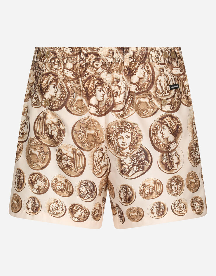 Dolce & Gabbana Coin print swim shorts White M4E68TFIM3R