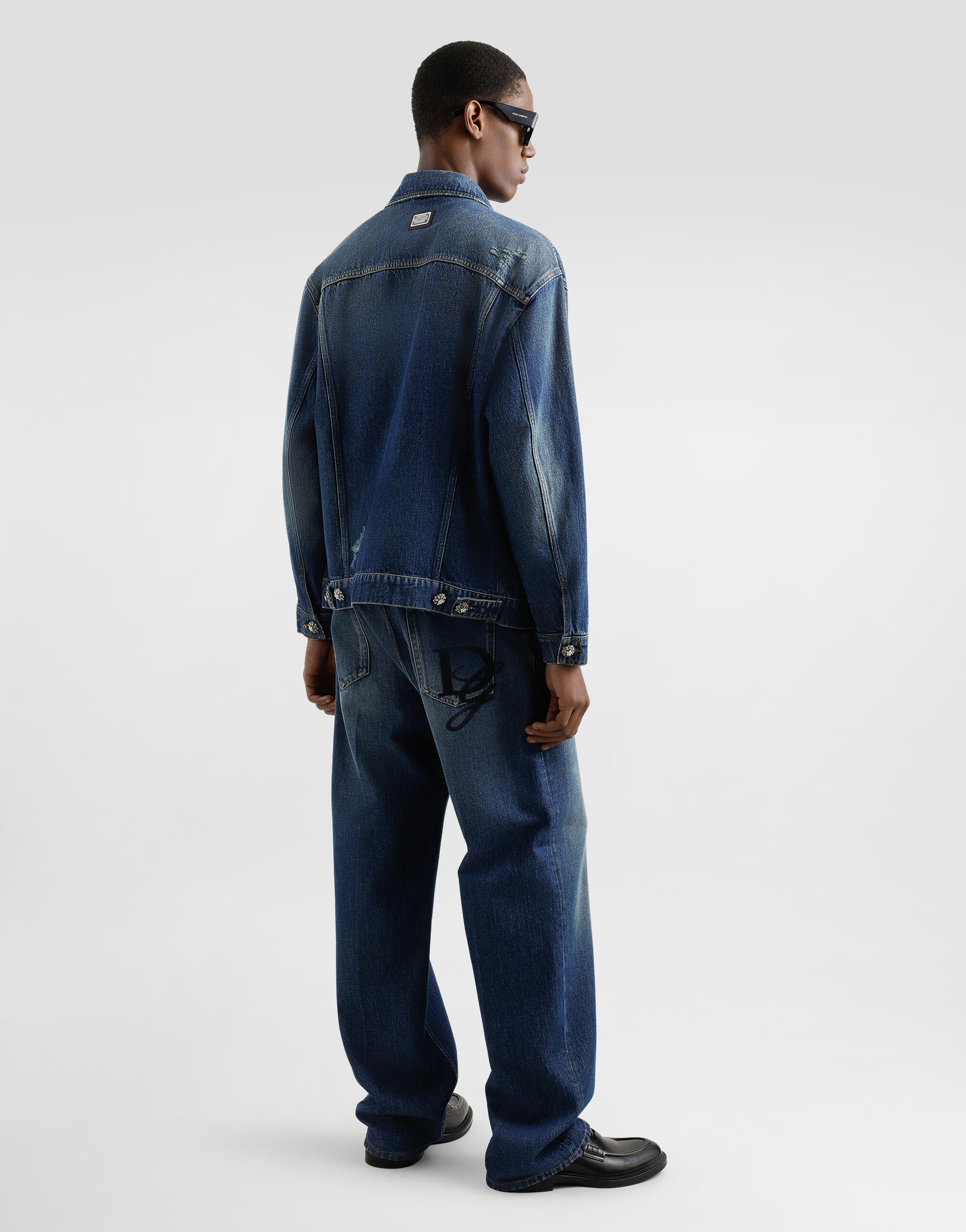 DOLCE & GABBANA コットンジャケット Cotton denim bomber jacket with tag in Multicolor for Men