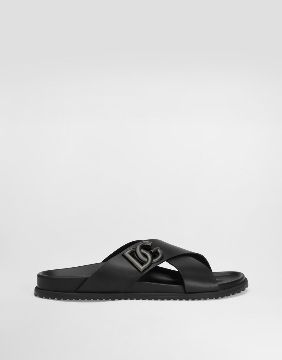 CC 25S Dad Sandal Blue Denim Beige Calfskin