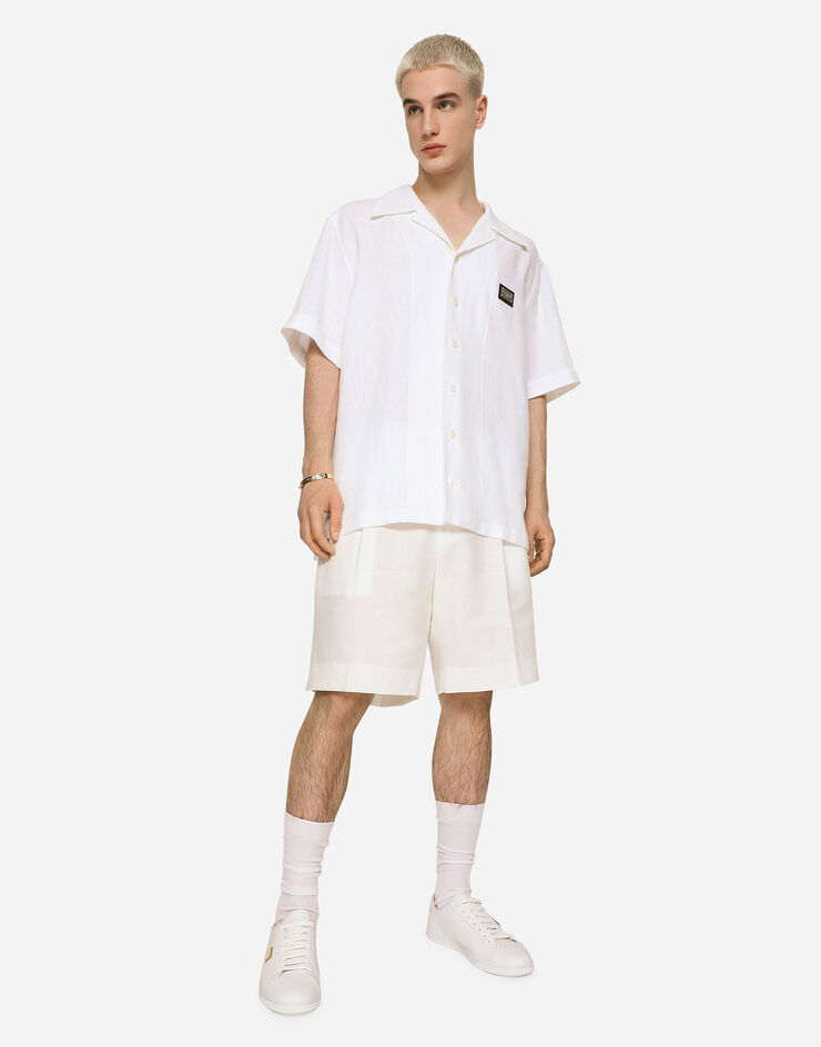 Dolce & Gabbana Bermudas de lino Blanco GW0MATGG594