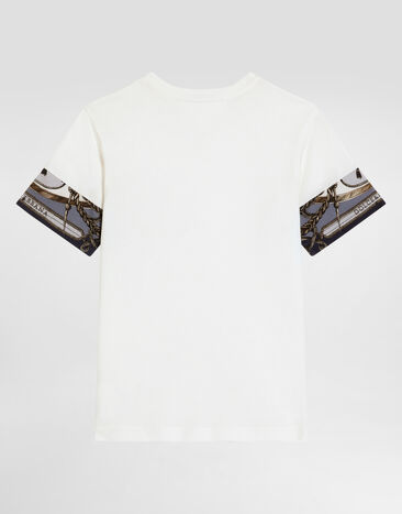 Dolce & Gabbana T-shirt en jersey avec détails à imprimé cargo Multicolor L4JTJVII7JW