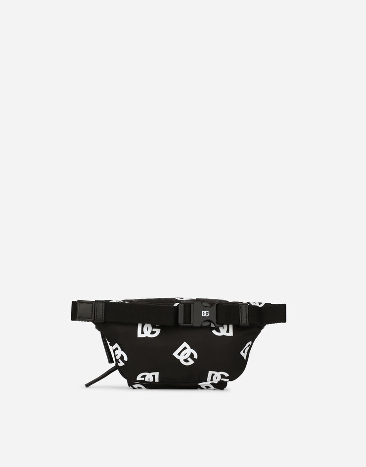 Dolce & Gabbana Nylon belt bag with all-over DG logo print Multicolor EB0237AQ446