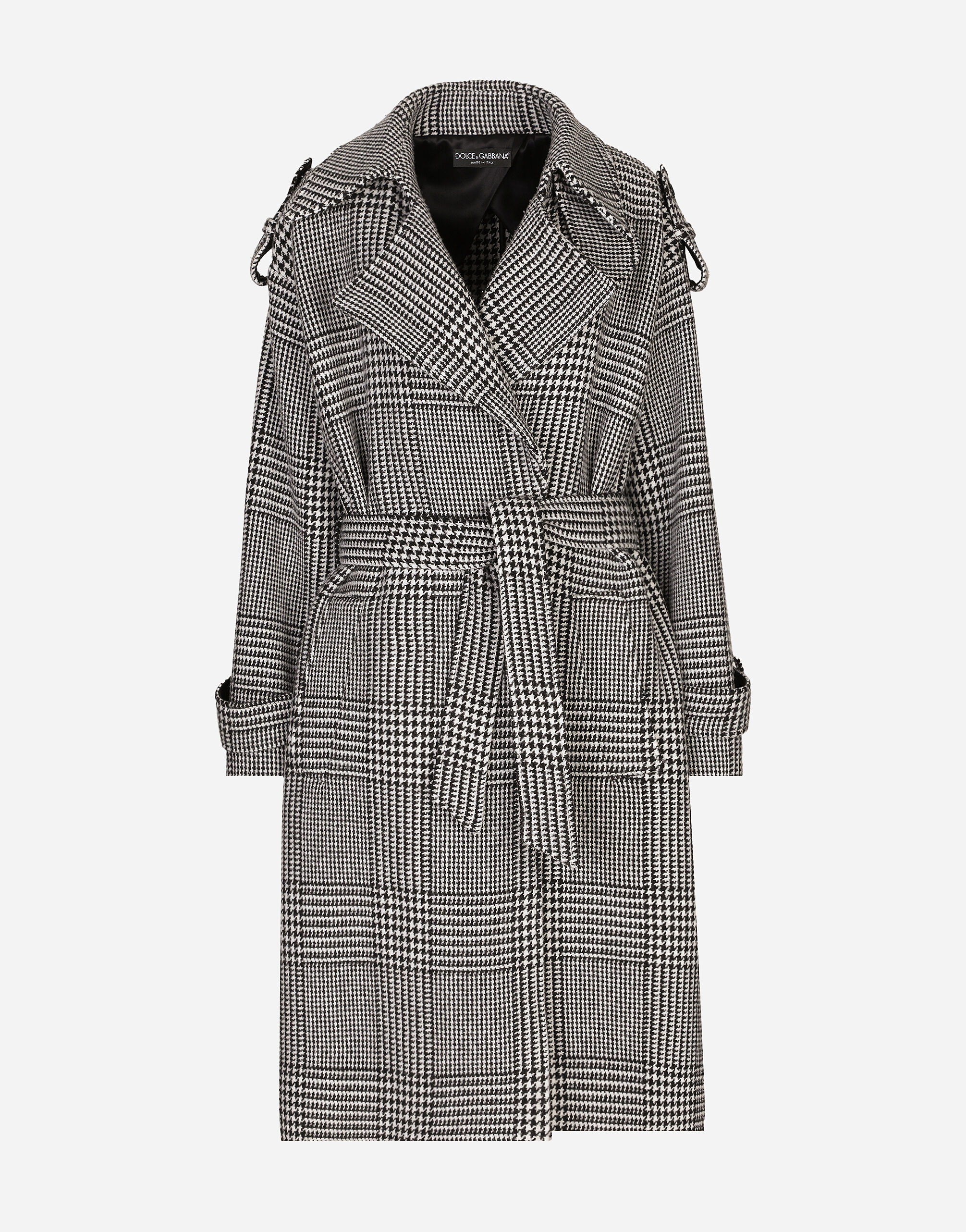 Checked trench coat women's shop