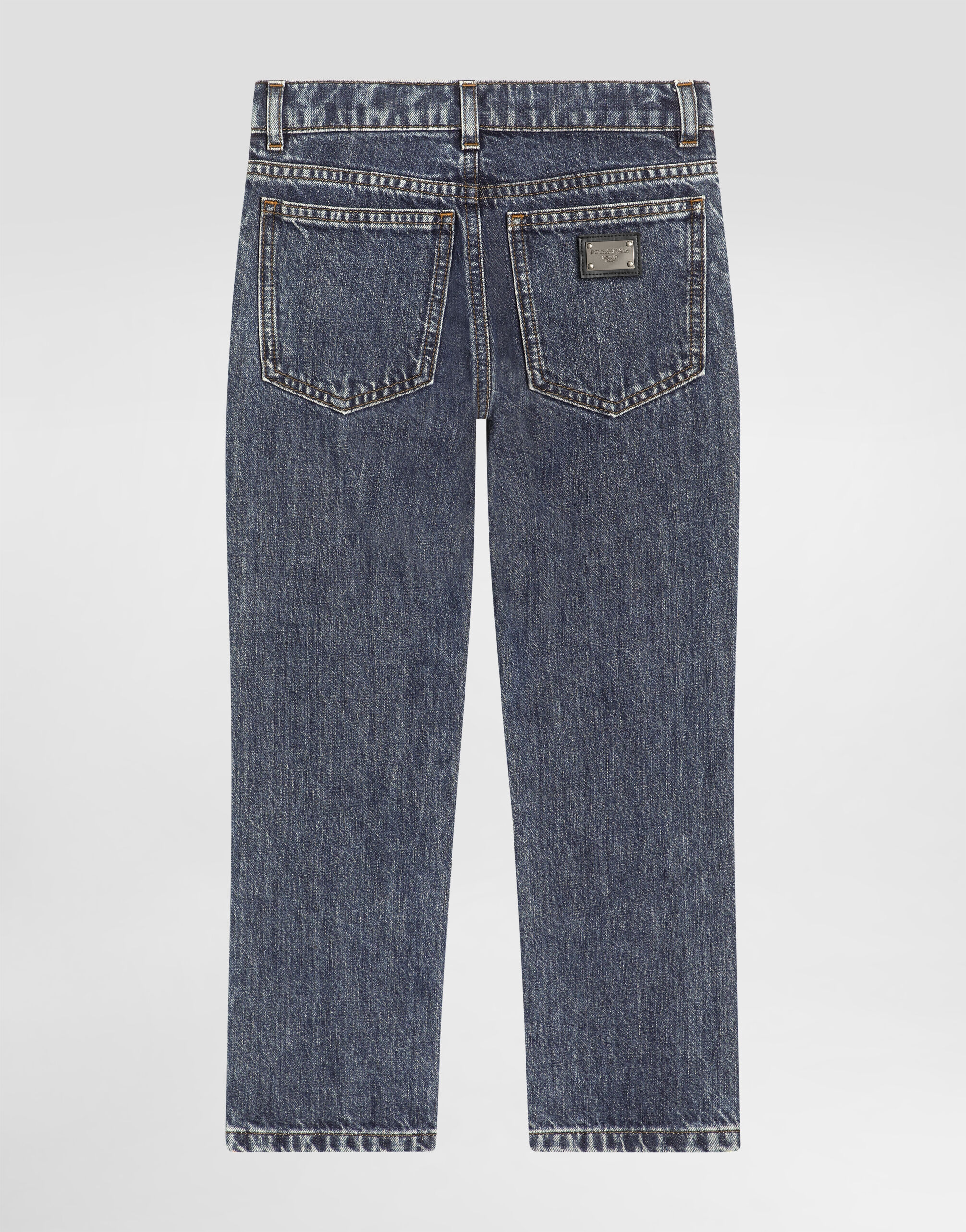 Dolce & Gabbana BLUE JEANS WITH POCKETS ジーンズ ポケット ブルーのボーイズ 5-pocket denim trousers | Dolce&Gabbana®