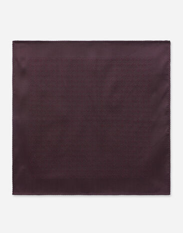 Dolce & Gabbana Silk jacquard pocket square with DG logo Print GT149EG0WSO