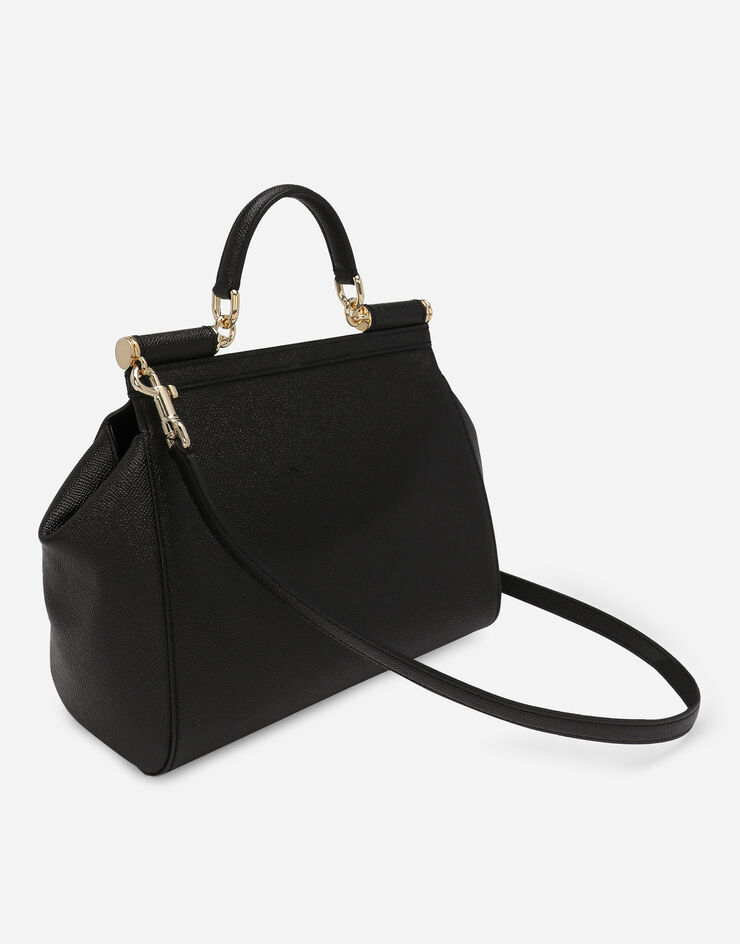 Dolce & Gabbana حقيبة يد Sicily كبيرة أسود BB6002A1001