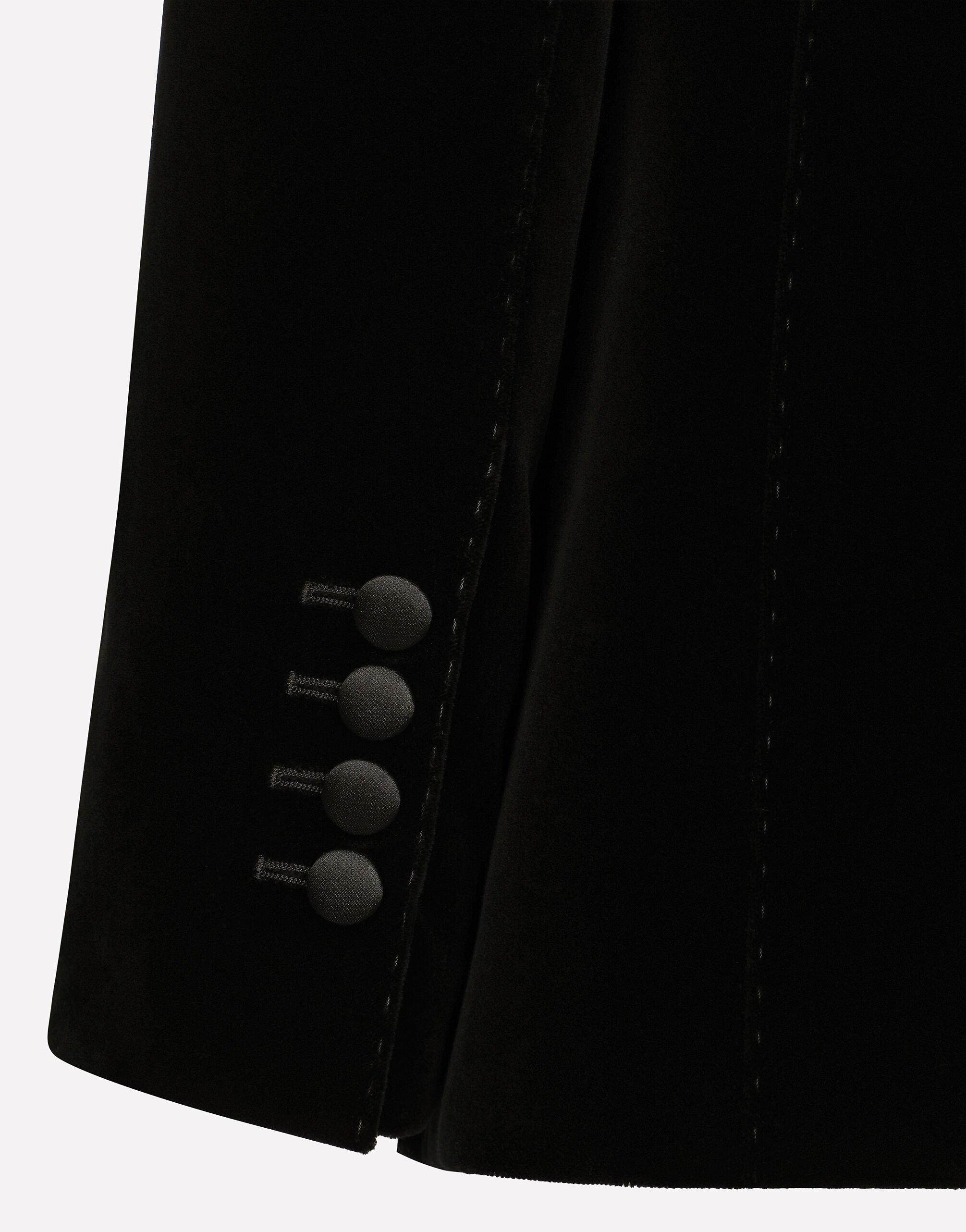 Velvet single-breasted Turlington tuxedo jacket in Black for
