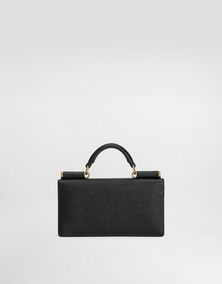 Dolce & Gabbana Dauphine-print calfskin mini bag Black BI3280A1001