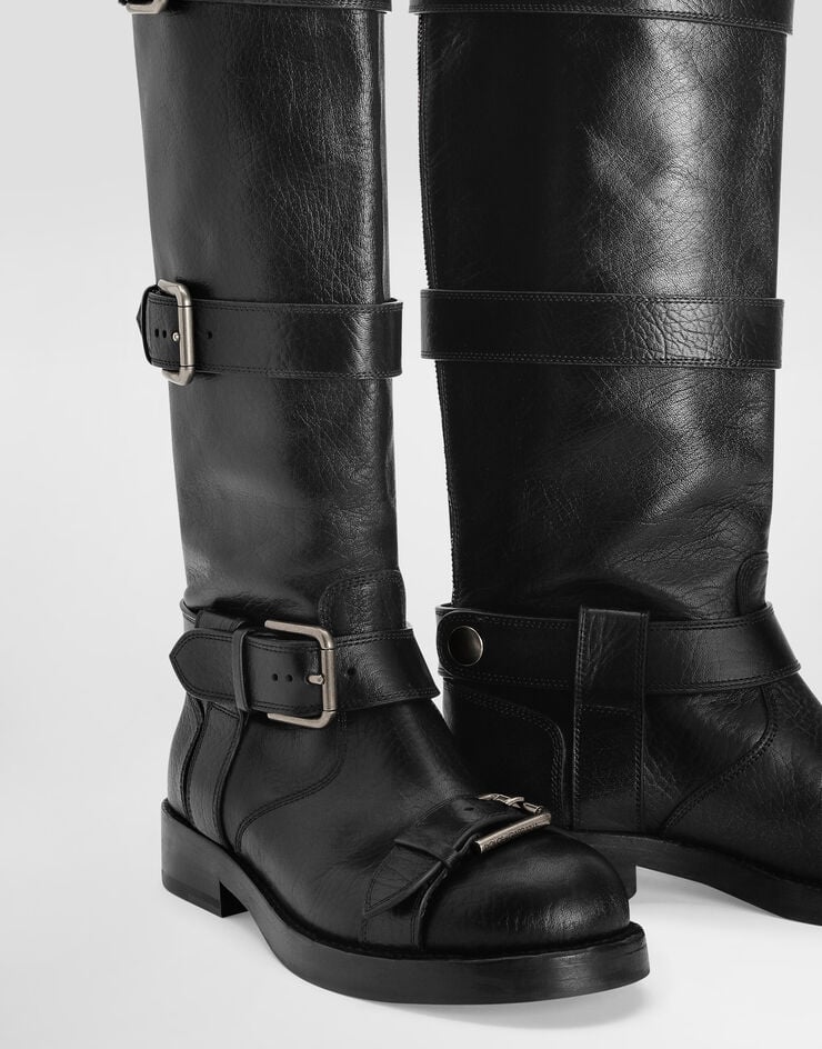 Dolce & Gabbana Horse leather boots Black CU1239AW352