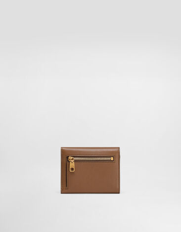 Dolce & Gabbana Кошелек из телячьей кожи плонже коричневый BI0770A9S25