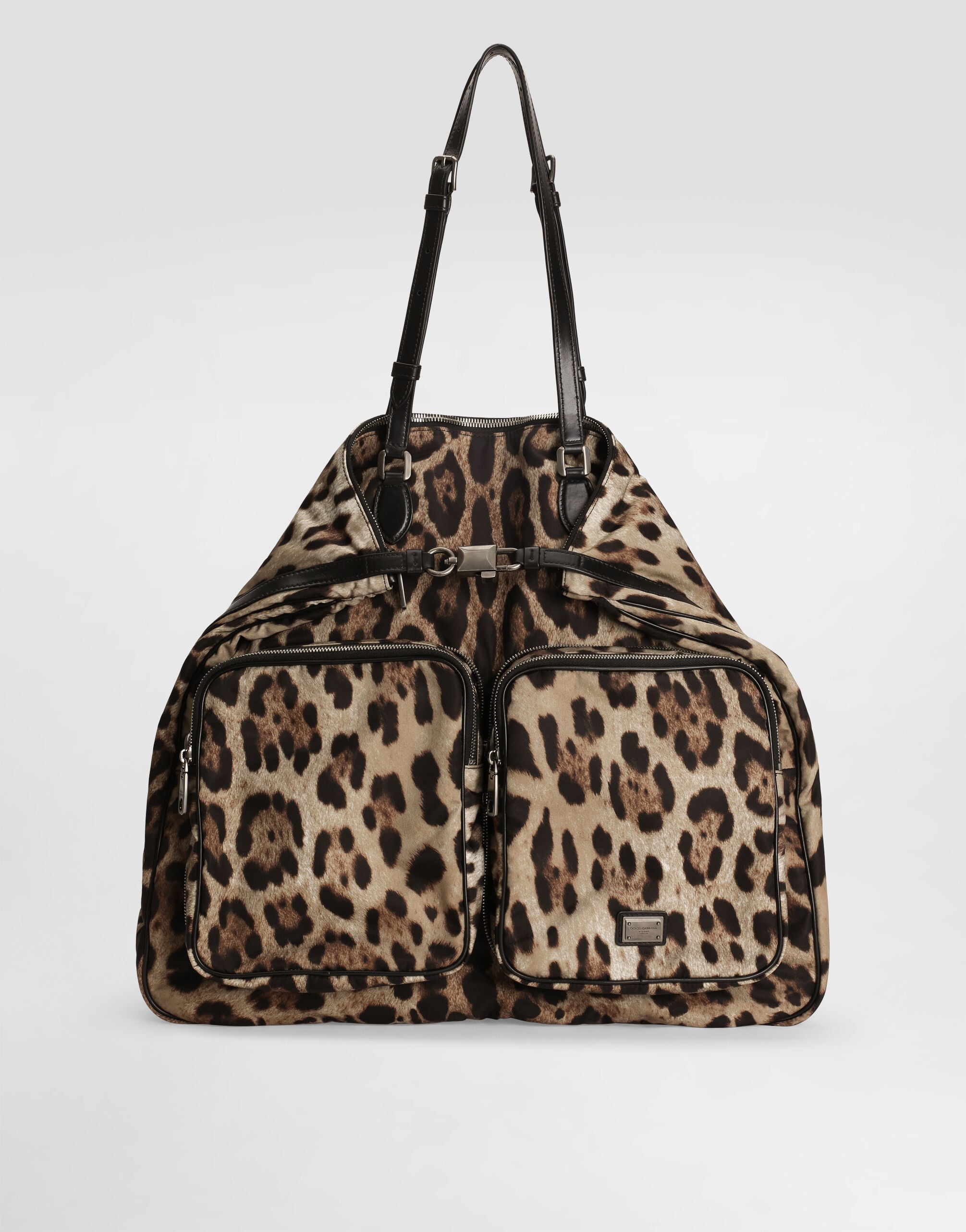 Leopard-print nylon bag in Print for Men | Dolce&Gabbana® US