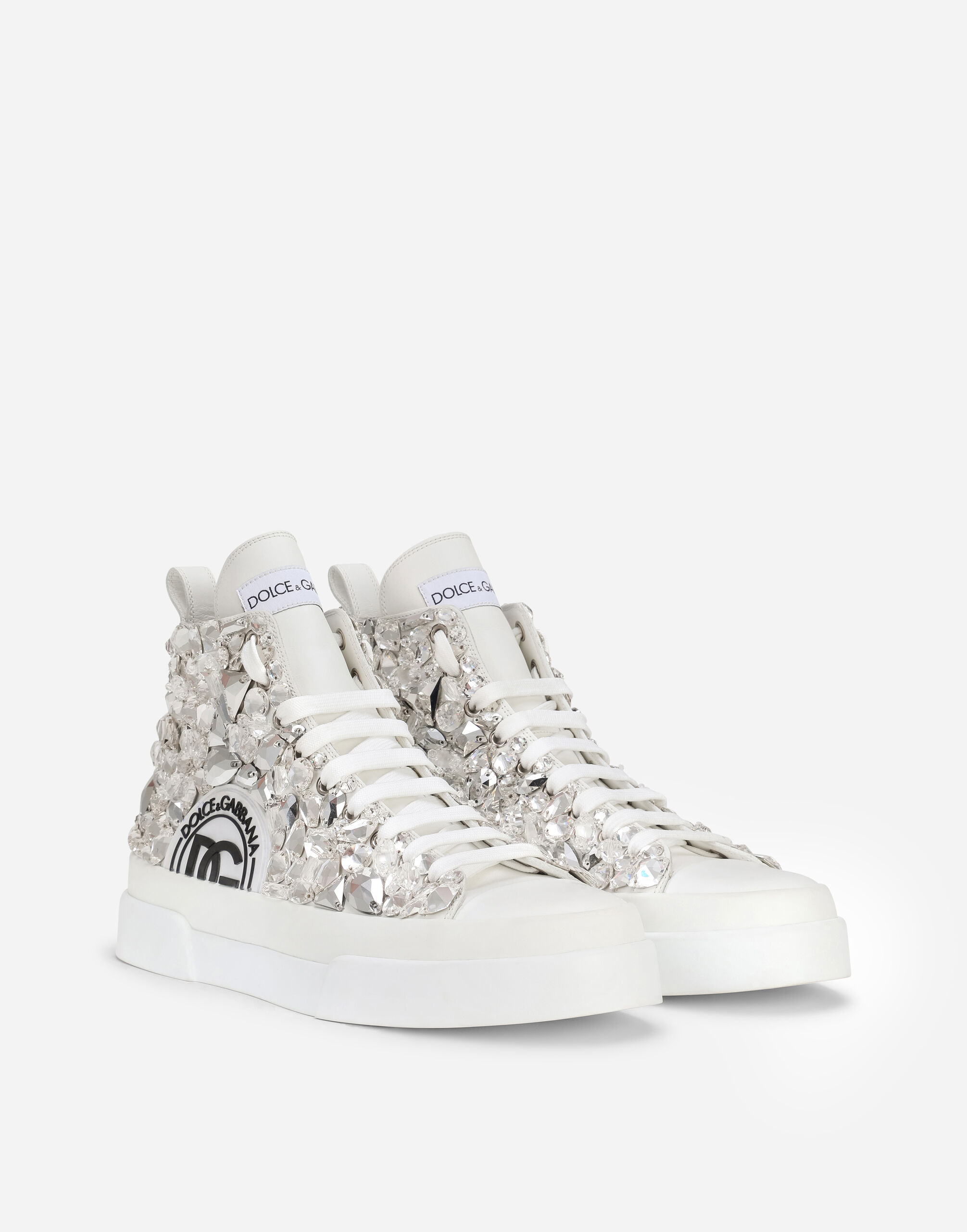 ホワイトのメンズ Calfskin nappa Portofino Light mid-top